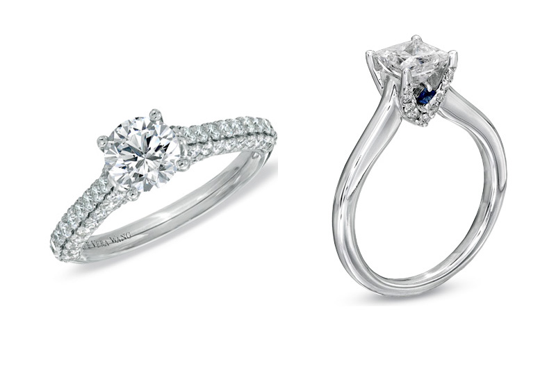 Vera wang wedding ring deals with blue sapphire